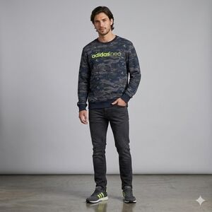 Adidas Neo Camouflage Sweatshirt Size XL